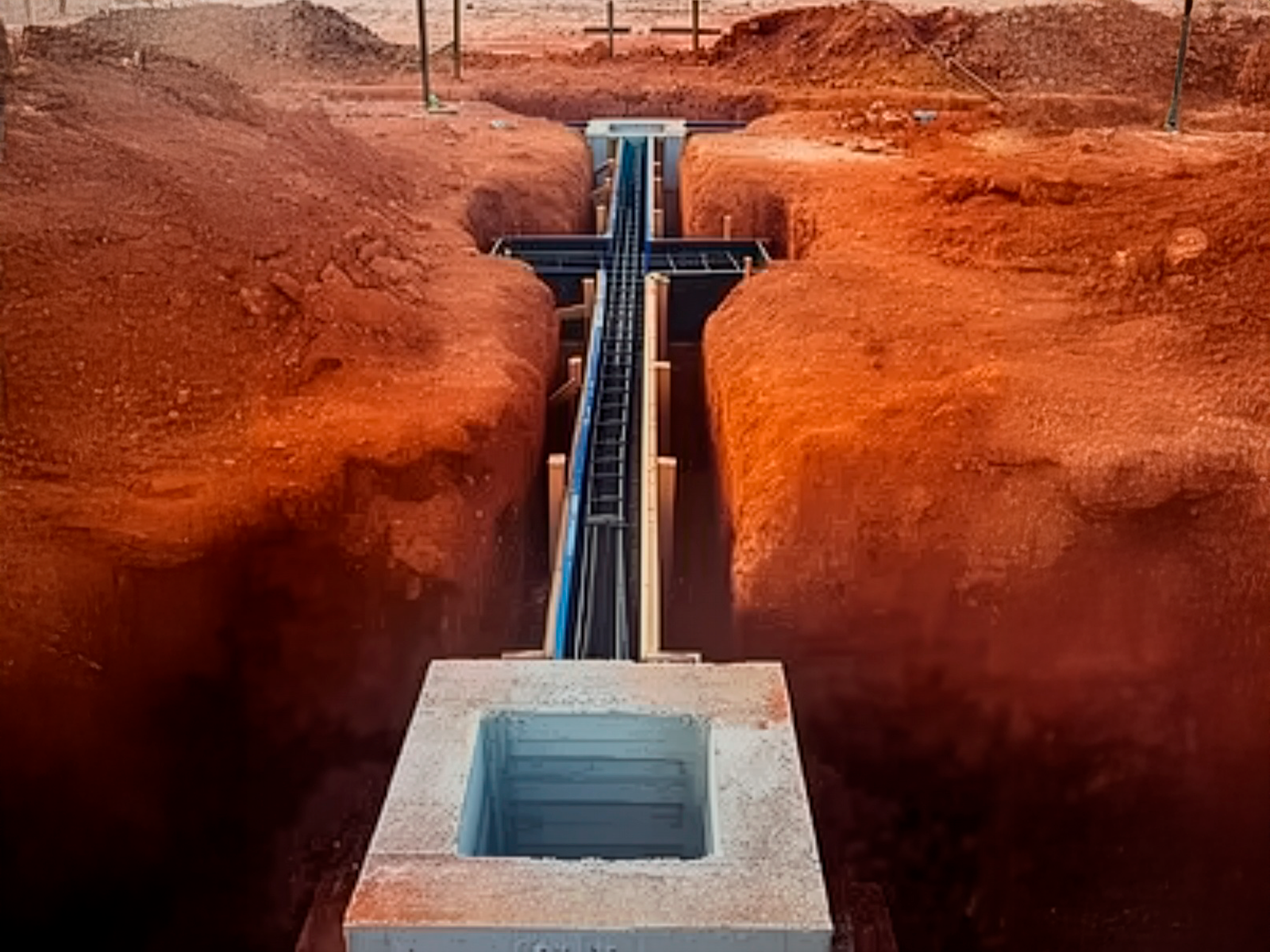 Fundação de obra industrial